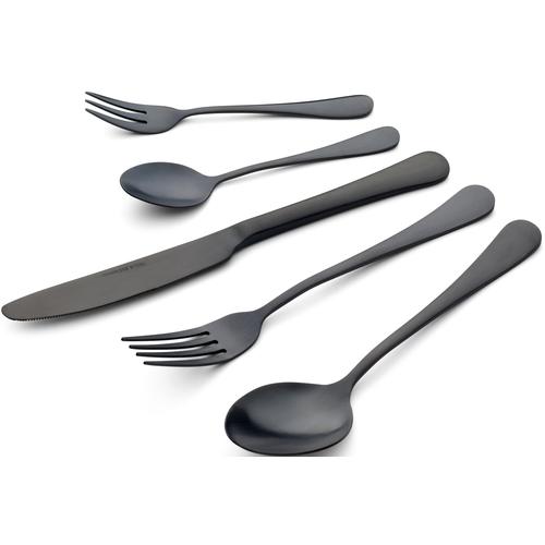 „Besteck-Set ECHTWERK „“Sorrent““ Essbesteck-Sets Gr. 30 tlg., schwarz Besteckgarnituren Tafelbesteck, Chromnickelstahl 1810, Stonewashed, 30-tlg für 6 Pers.“