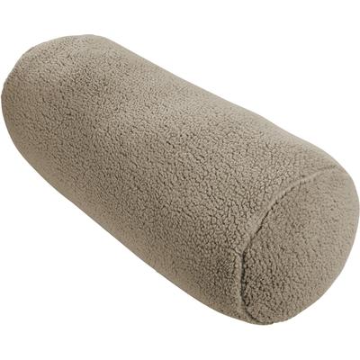 Nackenrolle DONE. "Soul", braun (taupe), B:22cm H:22cm L:50cm, Polyester, Funktionskissen, Aus weichem Teddy-Plüsch mit Reißverschluss Image