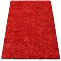 Hochflor-Teppich MY HOME "Jara" Teppiche Gr. B/L: 80 cm x 150 cm, 30 mm, 1 St., rot Esszimmerteppiche Shaggy, Uni Farben, weiche Qualität, Wohnzimmer