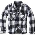Brandit Lumber Jacket, black-white, Size S