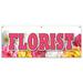 SignMission Florist Banner Sign Plastic in White/Yellow | 24 H x 72 W x 0.1 D in | Wayfair B-72 Florist