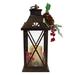 Kurt Adler 13.75" Tabletop Lantern w/ Candle Included Plastic in Brown | 13.75 H x 5.3 W x 5.5 D in | Wayfair JEL1105