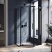 VTI 38" W x 38" D x 72" H Semi-Frameless Neo-Angle Door Opening Shower Enclosure in Black | 72 H x 38 W x 38 D in | Wayfair NEO-38372MB