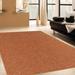 Brown 84 x 60 x 0.5 in Area Rug - Ebern Designs Square Viviani Solid Color Power Loomed Indoor/Outdoor Use Area Rug in Rust | Wayfair