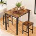 Latitude Run® Decima 2 - Person Dining Set Wood/Metal in Black/Brown | Wayfair 6672C09089894AD1A3146464429DD38A