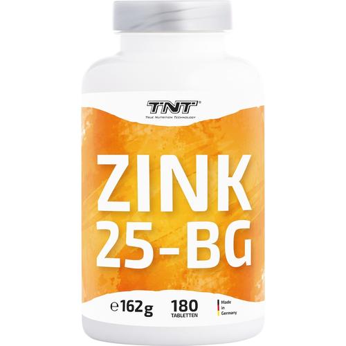 TNT (True Nutrition Technology) – Zink 25-BG – Hochwertiges Zinkbisglycinat, in Tablettenform Mineralstoffe 0.162 kg