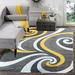 Gray/Yellow 72 x 48 x 0.5 in Area Rug - Wrought Studio™ Rectangle Ayiesha Paisley Machine Woven Indoor/Outdoor Area Rug in Yellow | Wayfair