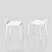 Brayden Studio® Alarni Stacking Patio Dining Side Chair, Steel in White | 21.1 H x 17.32 W x 17.32 D in | Wayfair 745C9231C8D84F4CAB75E85E59F8C196