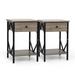 17 Stories 1 - Drawer Steel Nightstand in Rustic Brown Wood/Metal in Gray | 23.5 H x 15.5 W x 15.5 D in | Wayfair C10394A9D8B74AD3977E8E7909887224