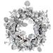 The Holiday Aisle® 22" Silver Eucalyptus Artificial Christmas Wreath, Unlit, Copper in Gray | 22 H x 22 W x 5 D in | Wayfair