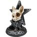 Trinx Elexcia Cat Skull w/ Triple Moon & Pentagram Figurine Resin in Black/Brown/White | 6.25 H x 4.75 W x 4 D in | Wayfair
