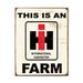 Trinx International Harvester Farm Metal Sign - Unframed Print on Metal in Black/Red | 16 H x 12.5 W x 0.03 D in | Wayfair