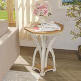 August Grove® Farmhouse End Table Side Table, 18" Free-Form Wood Side Table | 26 H x 19 W x 19 D in | Wayfair 05F66A40D6FD480B9591A46B78F4D8EB