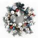 The Holiday Aisle® 20" Lighted PVC & PE Blend Wreath in Gray/Green | 20 H x 20 W x 4.25 D in | Wayfair CE2A7F3D0B2F4EC48CC928FF4F46C689