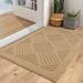 Latitude Run® Premium Indoor Outdoor Mat Rubber Backing Non Slip Super Absorbent Resist Dirt Entrance Rug Metal in Brown | Wayfair