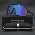 TR90-Lunettes de soleil polarisées UV400 pour homme et femme verres miroir monture bleue