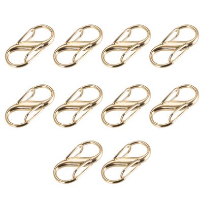 Adjustable Metal Buckle, 10Pcs 27x13mm Chain Shortener Bag Strap Clasp, Gold - Gold Tone - 27mm x 13mm