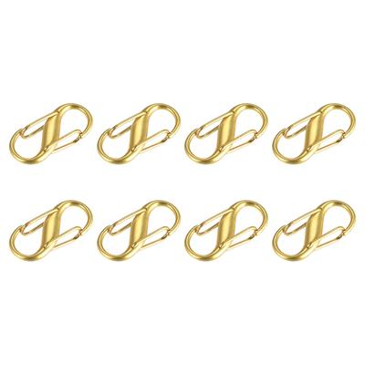 Adjustable Metal Buckle, 8Pcs 27x13mm Chain Shortener Bag Strap Clasp, Yellow - Yellow Gold - 27mm x 13mm