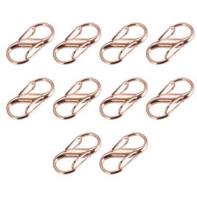 Adjustable Metal Buckle, 10Pcs 27x13mm Chain Shortener Bag Strap Clasp Rose Gold - Rose Gold - 27mm x 13mm