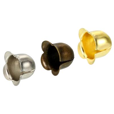 Pull Cord End, Blind Cord Metal Bead, Light Flower Type Pull End 3 Color,12pcs - Gold Tone, Silver Tone, Bronze