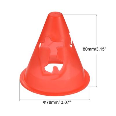 Agility Cones 50 Pack Sports Cones Training Marker with Exercise Holes