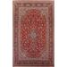 Floral Traditional Kashan Persian Vintage Rug Hand-knotted Wool Carpet - 9'1" x 12'9"