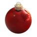 Pearl Finish Glass Christmas Ball Ornaments - 4" (100mm) - Red - 6ct