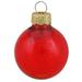 Matte Finish Glass Christmas Ball Ornaments - 2" (50mm) - Red - 28ct