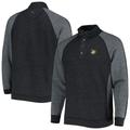 Men's Tommy Bahama Black Army Knights Sport Scrimmage Snap Mock Neck Raglan Button-Up Jacket