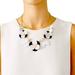 Kate Spade Jewelry | Kate Spade Pick A Posy Rose Quartz Statement Collar Necklace Flowers | Color: Black/White | Size: Os