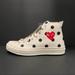 Converse Shoes | Converse Chuck Taylor All-Star 70 Hi Comme Des Garcons Play Polka Dot White | Color: Cream | Size: M 8.5/ W 10.5