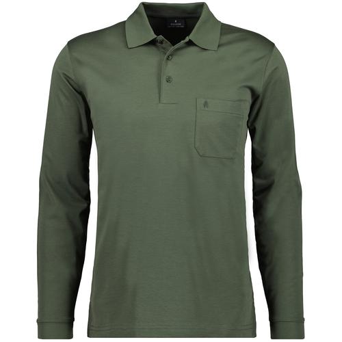 Poloshirt RAGMAN Gr. XXL, grün (thymian, 348) Herren Shirts Langarm