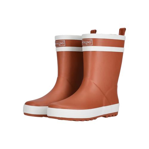 Gummistiefel ZIGZAG Gr. 27, braun (hellbraun, weiß) Schuhe Outdoorschuhe aus hochwertigem Naturkautschuk