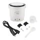 Rice Cooker 12V 100W 1L Multifunctional Mini Rice Cooker Steamer Cars Food Steamer for Cooking, Heating, Keeping warm(White)