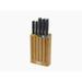 Joseph Joseph Elevate Bamboo 5-Piece Knife Block Set Stainless Steel in Black/Brown/Gray | 2.4 H x 5.87 D in | Wayfair 10300