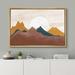 IDEA4WALL Framed Canvas Print Wall Art Set Pastel Mountain Range Valley Sun Nature Wilderness Illustrations Modern Art Farmhouse/Country Landscape For Canvas | Wayfair