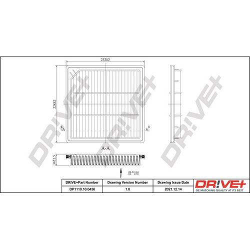 Drive+ Luftfilter für FIAT CHRYSLER K68091843AA 68091843AA DP1110.10.0436