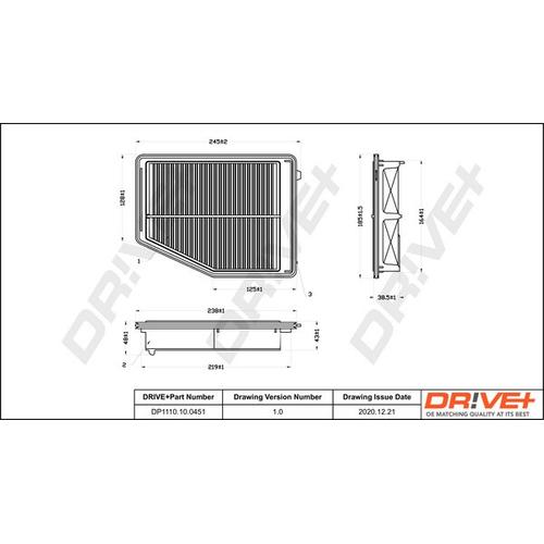 Drive+ Luftfilter für HONDA 17220-R1A-A01 DP1110.10.0451