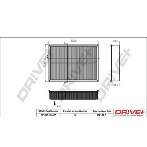 Drive+ Luftfilter für LAND ROVER FORD 5H2Z9601AA PHE000112 DP1110.10.0527