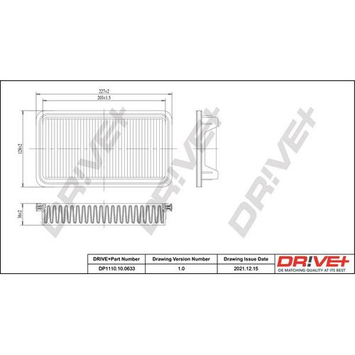 Drive+ Luftfilter für SUZUKI FIAT 71742069 13780-79J00-000 13780-79J00 DP1110.10.0633