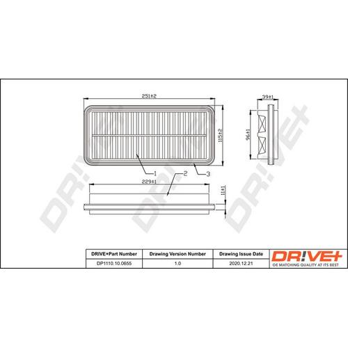 Drive+ Luftfilter für KIA 2811307100 DP1110.10.0655