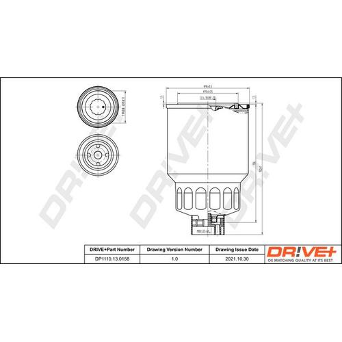 Drive+ Kraftstofffilter 93mm für NISSAN 16400-BN303 16403-7F400 16403-7F40A DP1110.13.0158