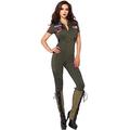 LEG AVENUE Damen Sexy Top Gun Flight Catsuit Costume Kost me in Erwachsenengr e, Error: ?, L EU