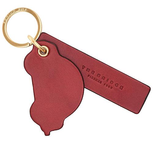 Duccio Schlüsselanhänger Leder 13 cm Schlüsselanhänger rot