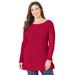 Plus Size Women's Cashmiracle™ Cable Sweater by Catherines in Classic Red (Size 3X)