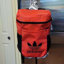 Adidas Bags | Adidas Unisex Top Loader Backpack | Color: Black/Red | Size: 13" X 7" X 17"