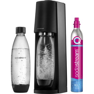 Wassersprudler SODASTREAM "TERRA" schwarz Sodastream inkl. 1x CO2-Zylinder CQC, 1L spülmaschinenfeste Kunststoff-Flasche