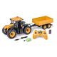 CARSON 500907654 - 1:16 RC Traktor JCB mit Anhänger 2.4G 100%RTR - Ferngesteuertes Fahrzeug, Traktor mit Funktionen Licht und Sound, Ferngesteuerter Traktor, Gelb