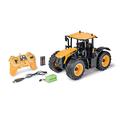 CARSON 500907653 - 1:16 RC Traktor JCB 2.4G 100% RTR - Ferngesteuertes Fahrzeug, Traktor mit Funktionen Licht und Sound, Ferngesteuerter Traktor, Gelb