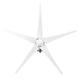 LUCHONG 12V 1200W Wind Generator with Charger Controller 5 Blades S-Type Minitype Wind Turbine Generator Kit Clear Energy Windmill for Home Highways Boats, White